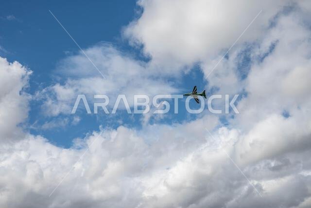 GLOUCESTERSHIRE, ENGLAND - 15 July 2023: Royal Saudi Air Force BAE Systems Hawk MK65 Hawks at RIAT 2023