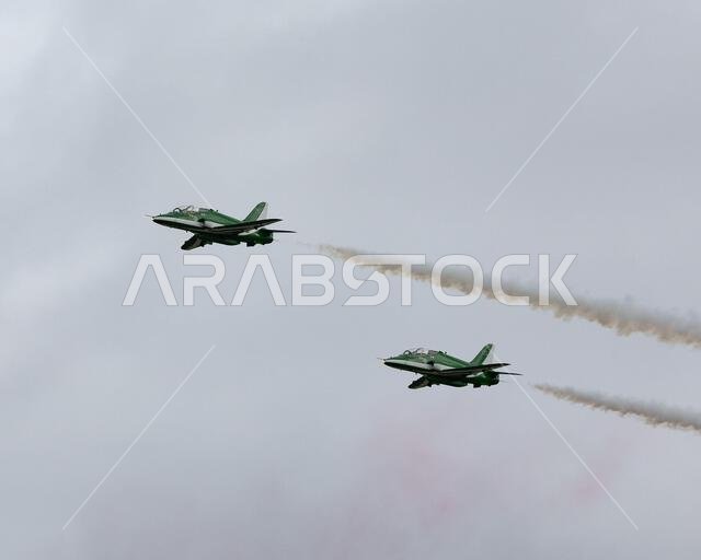 Royal Saudi Air Force formation jet  aerobatic team at the 2023 Royal International Air Tattoo