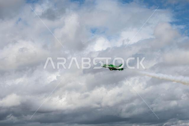 GLOUCESTERSHIRE, ENGLAND - 15 July 2023: Royal Saudi Air Force BAE Systems Hawk MK65 Hawks at RIAT 2023