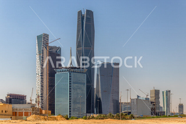 صورة ابداعية لمركز الملك عبدالله المالي ( كافد ) في الرياض بالمملكة العربية السعودية، الأبراج وناطحات السحاب، معالم الرياض المشهورة، الفن الهندسي المعماري بالسعودية، السياحة في السعودية