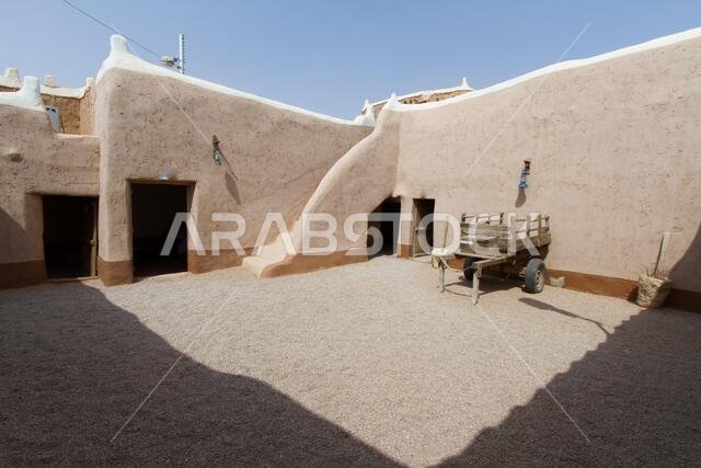 ruins of heritage arab village built of muds in riyadh in Saudi Arabia