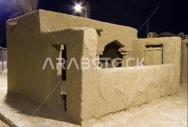 an archaeological mosque built of muds in riyadh in Saudi Arabia