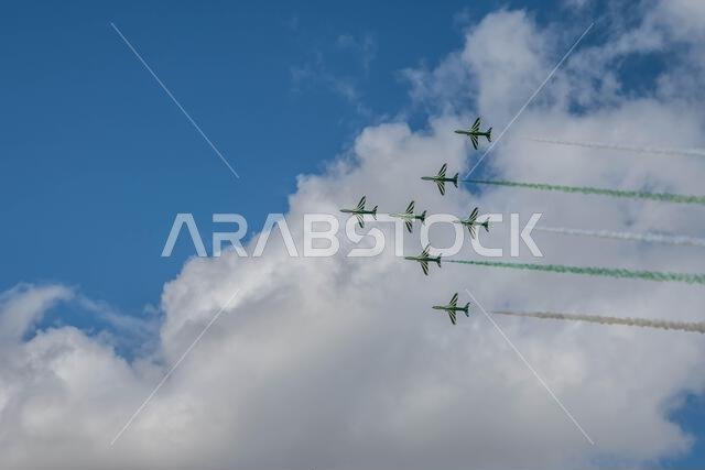 غلوسترشاير، إنجلترا - 15 يوليو 2023: طائرات هوك MK65 التابعة لسلاح الجو الملكي السعودي من طراز BAE Systems في معرض ريات 2023
