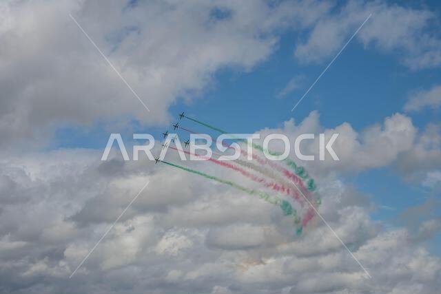 غلوسترشاير، إنجلترا - 15 يوليو 2023: طائرات هوك MK65 التابعة لسلاح الجو الملكي السعودي من طراز BAE Systems في معرض ريات 2023