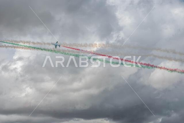 GLOUCESTERSHIRE, ENGLAND - 15 July 2023: Royal Saudi Air Force BAE Systems Hawk MK65 Hawks at RIAT 2023