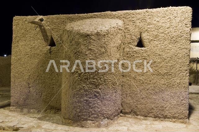 an archaeological mosque built of muds in riyadh in Saudi Arabia
