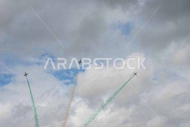 غلوسترشاير، إنجلترا - 15 يوليو 2023: طائرات هوك MK65 التابعة لسلاح الجو الملكي السعودي من طراز BAE Systems في معرض ريات 2023