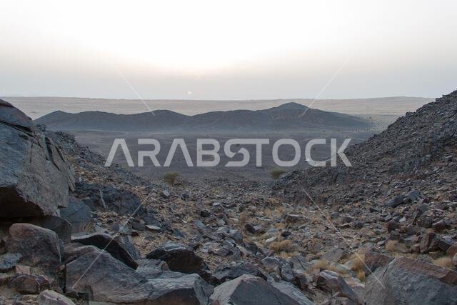 mountains and hills  in a town near riyadh in Saudi Arabia