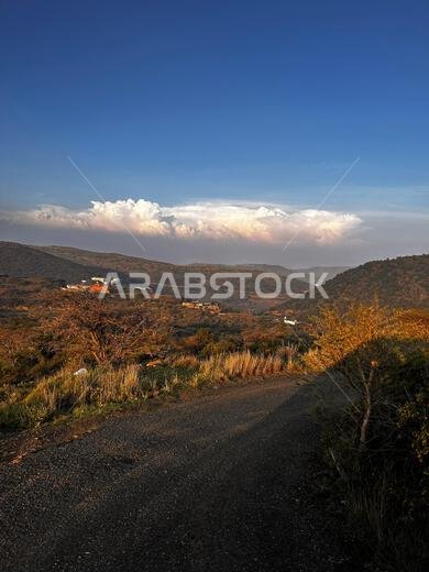 An awe-inspiring aerial view of the stunning Abha mountains in Saudi Arabia
