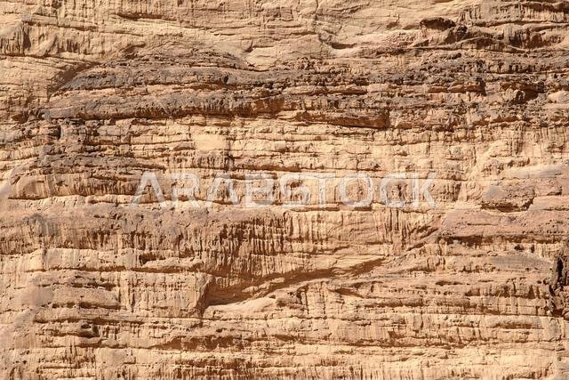 Arabian desert. Wadi Rum. Rock formation. Close-up. Pattern. Background. Arabian desert. Wadi Rum. Rock formation. Close-up. Pattern. Background.