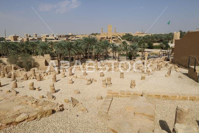 Al Diriyah old capital . Riyadh Saudi Arabia - Diriyah ruins - Saudi culture. National day