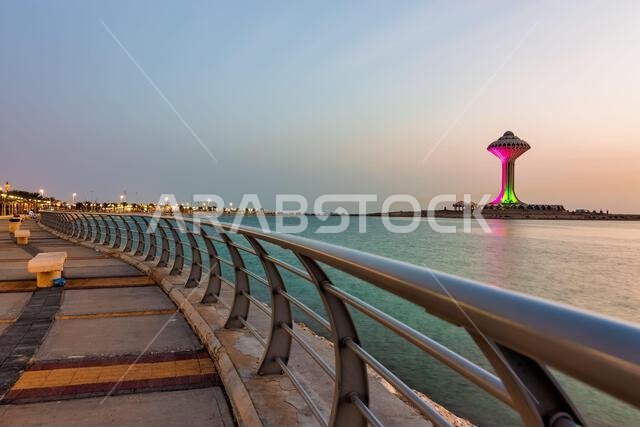 منظر صباحي لشاطئ الخبر بالمملكة العربية السعودية. منظر صباحي لشاطئ الخبر بالمملكة العربية السعودية.