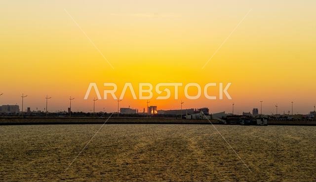 Beautiful Sunrise at Dammam Corniche-Saudi Arabia.