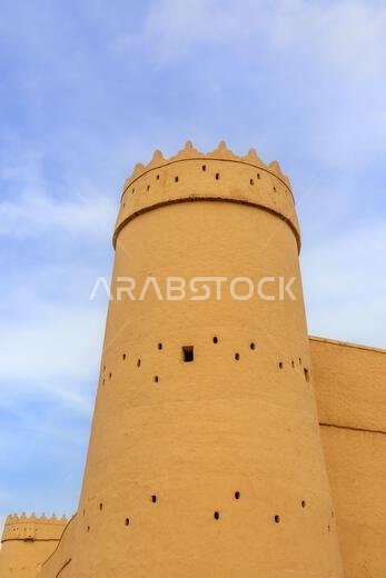 Masmak Fortress tower and walls, Qasr al-Hukm district, Al Riyadh, Saudi Arabia