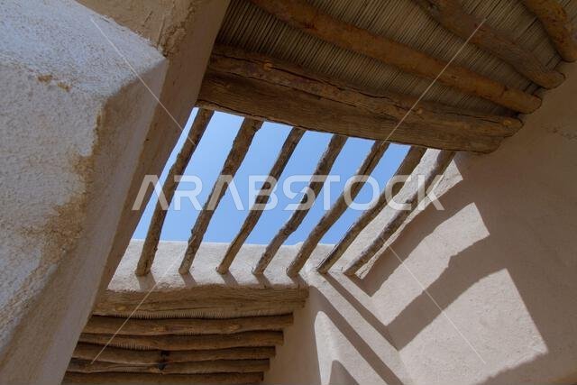 ruins of heritage arab village built of muds in riyadh in Saudi Arabia