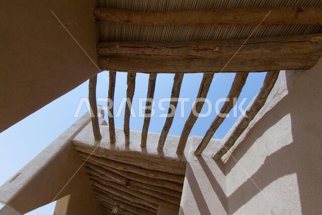 ruins of heritage arab village built of muds in riyadh in Saudi Arabia
