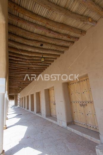 ruins of heritage arab village built of muds in riyadh in Saudi Arabia