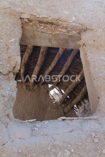 ruins of heritage arab village built of muds in riyadh in Saudi Arabia