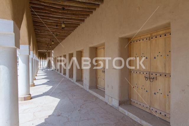 ruins of heritage arab village built of muds in riyadh in Saudi Arabia