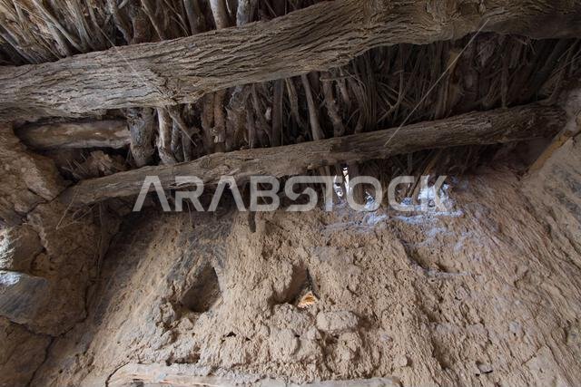 ruins of heritage arab village built of muds in riyadh in Saudi Arabia