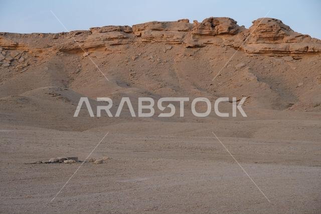 Rocky Cavities in a Rock Environment Part of the Desert in Riyadh Saudi Arabia