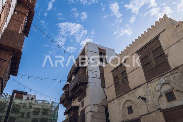 Al-Balad old town with traditional muslim houses, Jeddah, Saudi Arabia