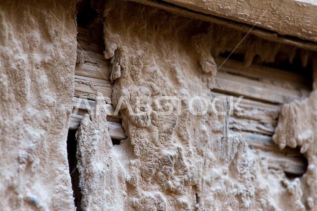 ruins of heritage arab village built of muds in riyadh in Saudi Arabia