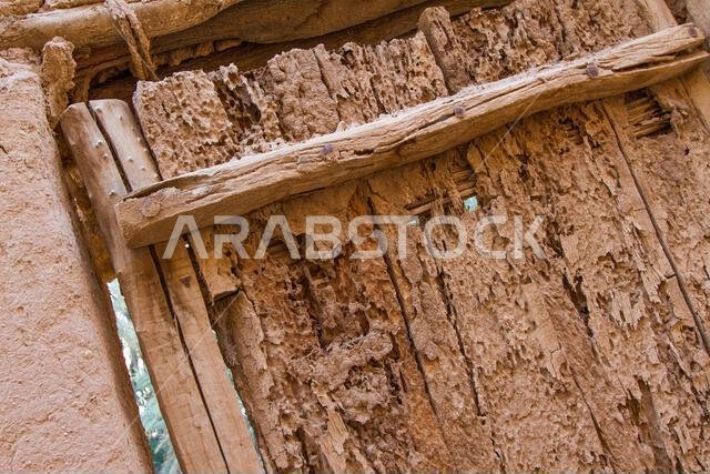 ruins of heritage arab village built of muds in riyadh in Saudi Arabia