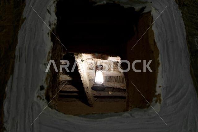 ruins of heritage arab village built of muds in riyadh in Saudi Arabia