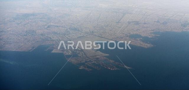 Aerial view of Dammam, Saudi Arabia.