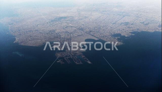Aerial view of Dammam, Saudi Arabia.
