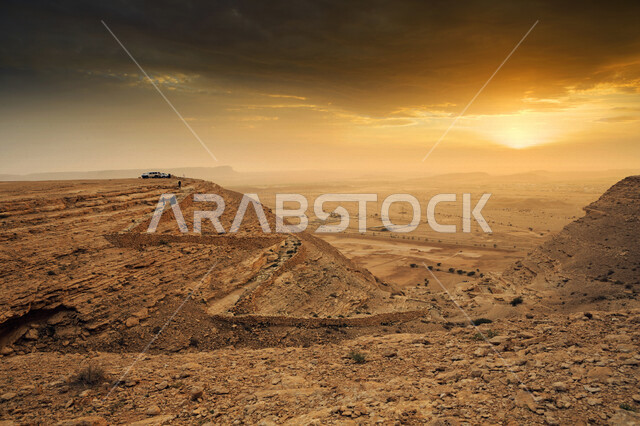 Landscapes from the highest mountains in Saudi Arabia, desert nature in the mountains, tourism in Saudi Arabia