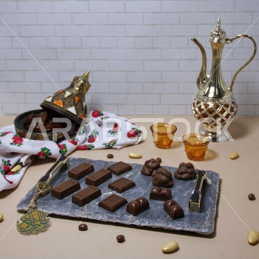 Arabic Sweets on Marble Tray