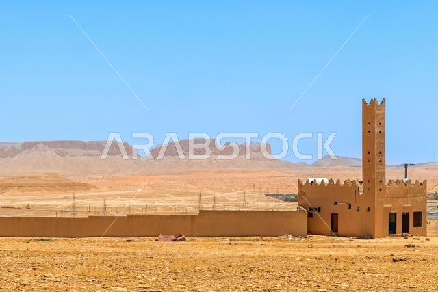 Mosque overlooking Muzahmiyah