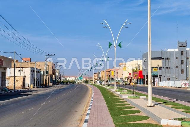 Main Street Muzahmiyah - morning scene