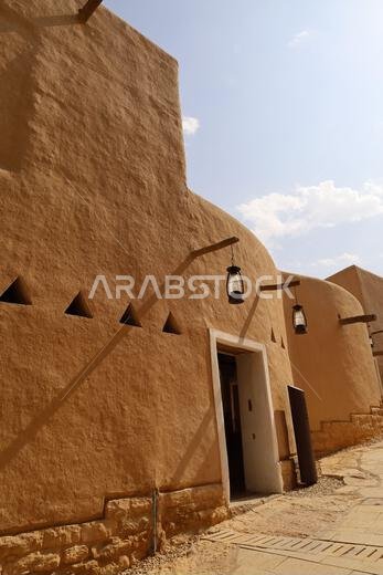 Al Diriyah old capital . Riyadh Saudi Arabia - Diriyah ruins - Saudi culture. National day