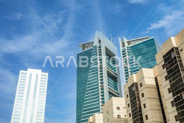مبانٍ حديثة في وسط مدينة الرياض، المملكة العربية السعودية