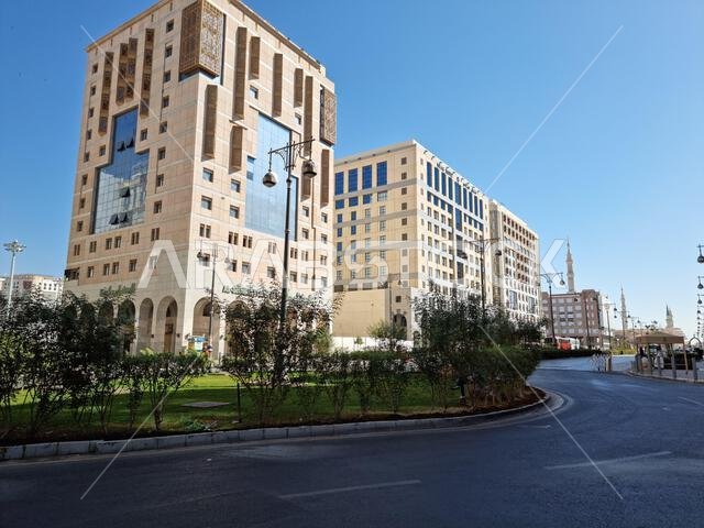Madinah, Saudi Arabia - Feb 21, 2023: Various hotels in Medina, Saudi Arabia