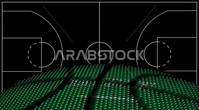 خلفية ملعب كرة السلة في المملكة العربية السعودية، كرة سلة، خلفية سوداء خلفية ملعب كرة السلة في المملكة العربية السعودية، كرة سلة، خلفية سوداء