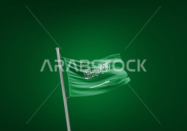 Saudi Arabia national flag waving. Saudi Arabia national flag waving.