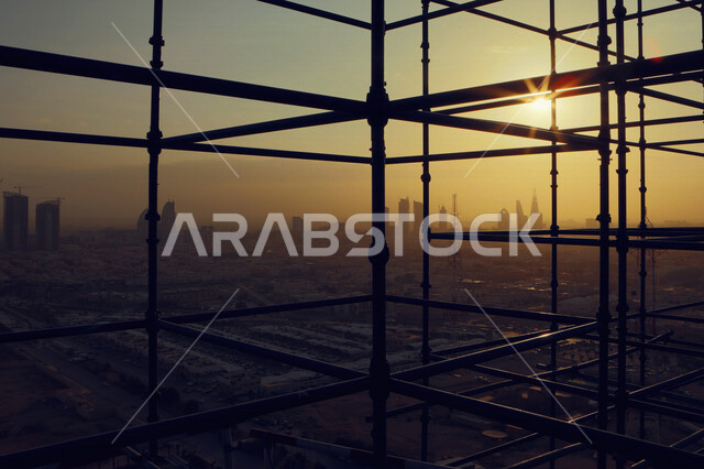 صورة من الاعلى لمدينة الرياض, التطوير الهندسي, الأبراج و ناطحات السحاب،  النهضه التطويريه ,الفن الهندسي المعماري, رؤية 2030