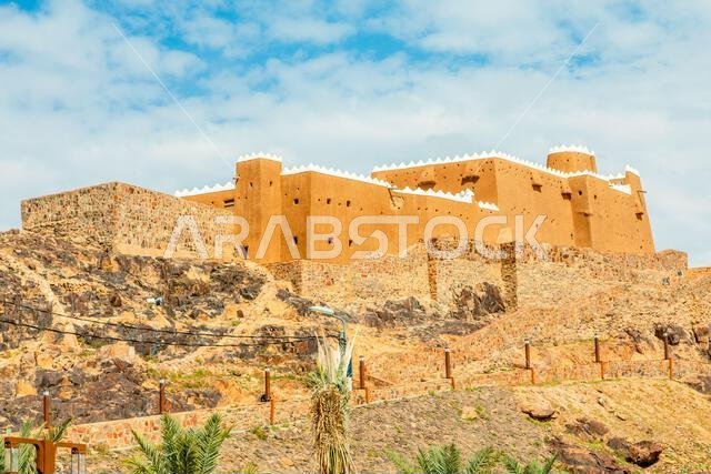Arabian Aarif fortress standing on the hill, Hail, Saudi Arabia