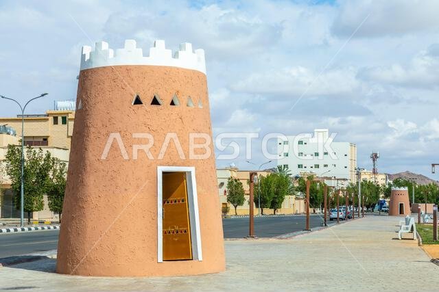 أبراج قلعة العارفين العربية وشارع حائل، المملكة العربية السعودية أبراج قلعة العارفين العربية وشارع حائل، المملكة العربية السعودية