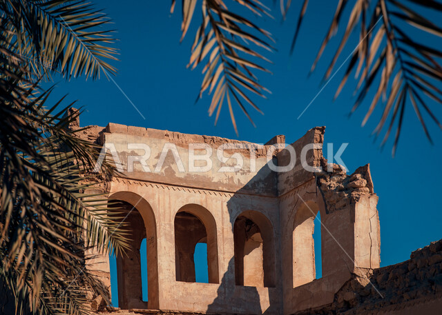 صورة لمبنى شعبي في المملكة العربية السعودية , آثار تاريخيه من الماضي القديم ,معالم أثرية 