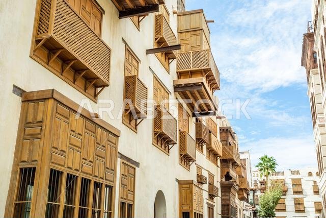 البلدة القديمة بمنازلها الإسلامية التقليدية، جدة، المملكة العربية السعودية