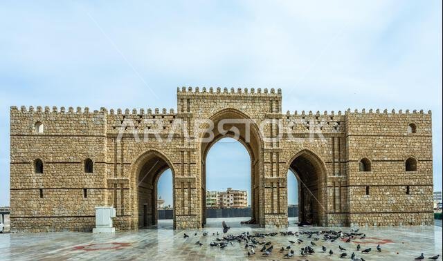 Baab Makkah, ruined fortified Mecca gate, Jeddah, Saudi Arabia