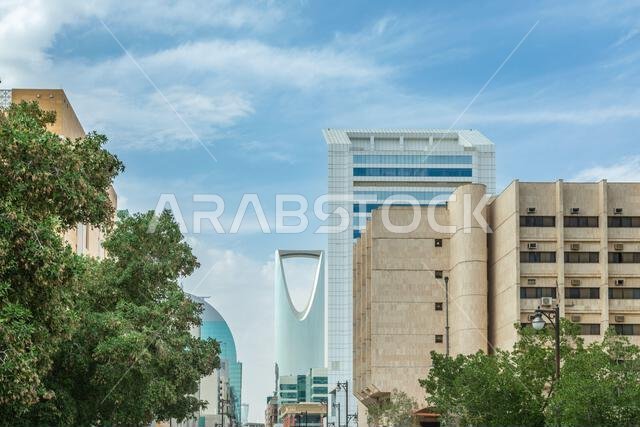 مبانٍ حديثة في وسط مدينة الرياض، المملكة العربية السعودية