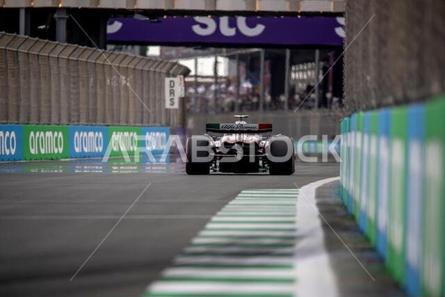 Jeddah, Saudi Arabia, March 18, Zhou Guanyu, from China competes for Alfa Romeo Racing. Qualifying, round 2 of the 2023 Formula 1 championship. Credit: Michael Potts/Alamy Live News