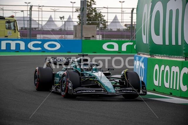 Jeddah, Saudi Arabia, March 18, Lance Stroll, from Canada competes for Aston Martin F1. Qualifying, round 2 of the 2023 Formula 1 championship. Credit: Michael Potts/Alamy Live News