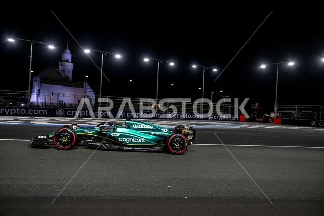 Jeddah, Saudi Arabia, March 18, Lance Stroll, from Canada competes for Aston Martin F1. Qualifying, round 2 of the 2023 Formula 1 championship. Credit: Michael Potts/Alamy Live News